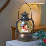 Marco Paul Christmas Snow Globes Lantern Globe - Large Durable Christmas Lantern with Christmas Scene inside for Christmas House Decorations (Snowman Family)