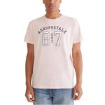 AEROPOSTALE Men's Arch Logo Short Sleeve Tee, Chintz Rose, S