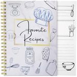 Recipe Book to Write in Your Own Recipes, 1 Pack 8.5" x 11" Blank Recipe Notebook, Double Spiral Cookbook Recipe Journal Notebook Include 200 Recipes Page With Beautifull Inner Design