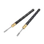 OWDEN 2Pcs. Leather Edge Dye Tool,Ebony wood handle, Double bearing configure for smooth rolling.Edge Dye Roller Leather Edge Oil Printing Tool for Leather Craft Working
