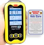 Geiger Counter + Radiation Test Card | Upgraded 20-Year Sensor Life | Radiation Detector | Beta, Gamma, & X-Rays | 10ft Drop Test Pass | Version 2.0 |