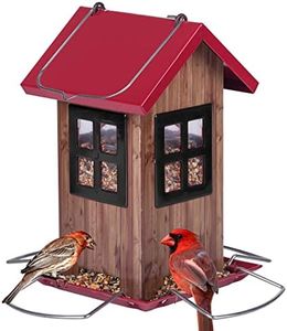 Kingsyard Bird Feeders for Outside Hanging Small Metal Bird House 0.8lb Bird Seed Capacity for Finch Cardinal NOT Squirrel Proof