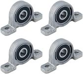 Sydien 4Pcs 8mm Inner Bore Ball Mounted Pillow Block Bearing Flange Micro Vertical Bearing