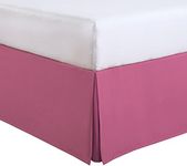 Fresh Ideas Lux Hotel Basic Microfiber Kids Bedskirt, Pink, Twin