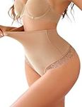 Avidlove Body Shaper Panties for Women Lace Tummy Control Underwear High Waisted Thigh Slimmer Panty Khaki S