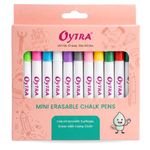 Oytra Liquid Chalk Markers Set of 12 Colors Wet Erase Marker Pens for Smooth Surfaces Only like LED Boards Glass Acrylic & Menu Boards Window Writing Café Signage Craft & Decorative Lettering