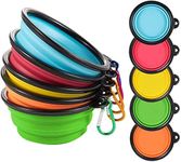 VIGIME Collapsible Dog Bowls, Travel Dog Cat Water Bowl Portable Foldable Food Dishes with Carabiner Clip for Traveling, Hiking, Walking (Pack of 5)