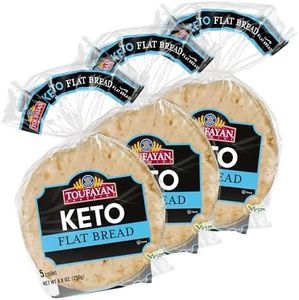 Toufayan KETO Flat Bread | High Fiber and Protein | Low Carb | No Sugar (3 Pack)