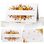 50 Pcs Autumn Wedding Place Cards Autumn Leaves Table Name Place Cards Seating Cards Placement Tags Wedding Name Card for Table Setting Place Card Wedding Birthday Autumn Party Decors