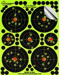 25 Pack - 4" "Stick & Splatter" - Adhesive SPLATTERBURST Shooting Targets - Instantly See Your Shots Burst Bright Fluorescent Yellow Upon Impact - Great for all firearms, rifles, pistols, AirSoft, BB & Pellet guns!