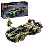 LEGO Speed Champions Lamborghini Lambo V12 Vision GT Super Car Toy for 10 Plus Year Old Boys & Girls, Buildable Vehicle Model Set, Kids' Bedroom Decoration, Birthday Gift Idea 76923