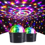 Disco Lights for Parties Sound Activated Rechargeable Mini Disco Ball Party Light,Car DJ Ball Lights LED Stage Colors Lights for Party Kids Birthday Club Family Gathering Halloween Christmas