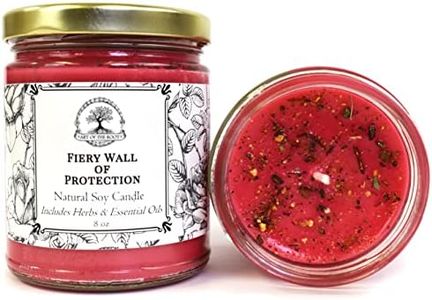 Fiery Wall of Protection 9 oz Soy Candle | Protection & Negative Energy Rituals | Hoodoo Wiccan Pagan Voodoo