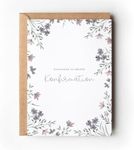 10 Invitation Cards for Girls with Envelopes, Boho Wild Flower Invitations for Confirmation, Pastel Flowers Invitation Cards to Fill In (Invitation Confirmation Wild Flowers)