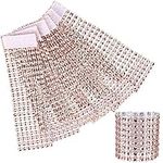 Rhinestone Mesh Napkin Holders 150 Napkin Ring Buckle for Table Decorations Or Wedding Receptions(Champagne)