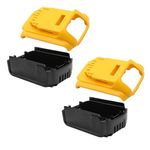 Compatible with DeWalt 20V Max Xr Battery Replacement Case 2 Set Plastic Battery Case Parts Replacement for DeWalt 20V DCB203 DCB201 DCB200 DCB180, 10 Cell DIY Broken Battery Repair Kit