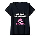 Womens Great Grandma Shark Cute Gra