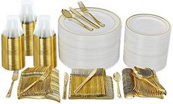 600 Piece Gold Dinnerware Party Set