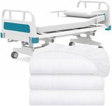 White Classic Fitted Hospital Bed Sheets, 36"X80"X9", 3-Pack