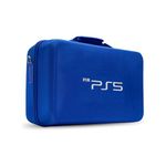 NexiGo Storage Bag for PS5 , Travel Bag for PS5 , Carrying Case Briefcase Type for PS5,Waterproof Shoulder Bag Compatible Playstation 5 with Both Side Storage Compartment Accessories (Blue)