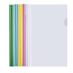 10pcs Sliding Bar Report Covers, Clear Report Covers Files Clip, A4 Transparent File Cover, File Folders Cover with U Type Slide Binder for School Office Documents Classification.Can Hold 40 Sheets