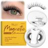 QUEWEL Magnetic-Eyelashes with Applicator, Portable Magnetic-Lashes with Applicator, Upgrade 2 Magnets False Eyelashes, Easy to Wear and Remove (Magnetics NZH-A)