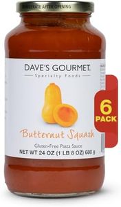Dave's Gourmet Butternut Squash Pasta Sauce - Rich & Creamy Flavor - Butternut Squash and Roasted Red Peppers - Ideal for Pasta, Ravioli & More - Gluten Free Pasta Sauce Jar - 24oz (Pack of 6)