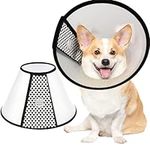 SUQ Pet Cone Recovery, Small Size Cone Adjustable Elizabeth Protective Collar, Anti-Bite Lick Safety Neck Cover, for after Surgery Wound Healing, Bathing, Trimming Nails (33-36cm)