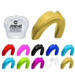 Mouthguard Slim Fit, Junior Gum Shield with Case for Kids Youth for School Combat Sports, MMA, Rugby, Judo, Karate, Hockey, Soccer, MMA Boxing, Martial Arts, Basketball & All Contact Sports Gold