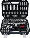 Nestling 108pcs Socket Set 1/4" 1/2" Drive Ratchet Set,Flexible Operation Just 5°,Widely Used in Home Repair,Workshop,Engineering Professional Study