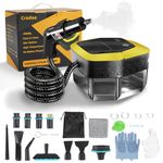 Steam Cleaner Handheld for Home - 1800ML Water Tank Portable Steamer for Cleaning, 19.6 FT Cleaning Radius, 15s Heat-Up, 3 Level Adjustable Steam Cleaner for Car Detailing, Grease, Tile, Floor, Yellow