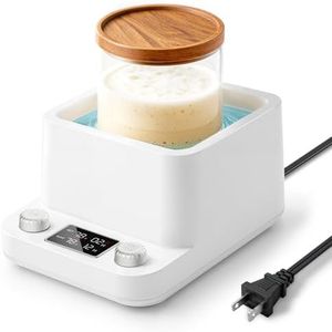 Sourdough Starter Warmer – Water Bath Uniform Warming, Precise 1°F Thermostat (70–104°F), 198H Timer, Fits Jars Up to 50oz, Sourdough Heater for Sourdough Home Baking & Consistent Fermentation