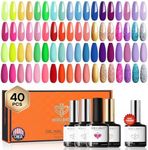 Modelones 40 Pcs Gel Nail Polish Se