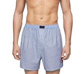 Tommy Hilfiger Men's Underwear Woven Boxers, Navy, Medium