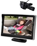 Baby Car Monitor with HD 1080P, Car Backseat Camera for Rear Facing Infant with High Clear View, Eye Protection Night Vision