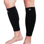 AetherGear Calf Sleeve 4 Pack (2 Pairs) Premium & Soft - Light and Unrestrictive Compression for Circulation | Comfort Sports Calf Support Sleeve for Running, Workout, Tennis, Men & Women (One Size)