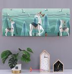 DARSHANAM WORLD Beatiful Designer Ac Cover// Cutest Printed Air Conditioning Dust Cover For Indoor & All Type AC Split Covers// Colorfull Folding Designer Ac Cover (3D White Deer 1.5 Ton)