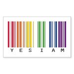 CafePress Gay Pride Barcode Rectangle Bumper Sticker Car Decal