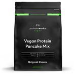 The PROTEIN WORKS - Vegan High Protein Pancake Mix | Low Sugar & High Protein | Slow Release Carbs | High Protein Breakfast | Plant Based Breakfast | 12 Servings | Original Classic | 1kg