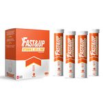 Fast&Up Vitamin C, Vitamin D & Zinc - 80 Effervescent Tablets (4 X 20) - Saver Multipack - Complete Immunity Booster - One Daily - Orange Flavour