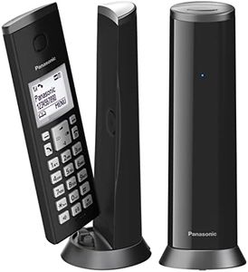Panasonic KX-TGK222 Designer Cordless Phone, with answerphone, call blocker and do not disturb mode - Black