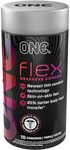 ONE® Flex™ Condoms︱ Next Generation Condoms Enhanced with Graphene, The World's Thinnest & Strongest Material︱Advanced Sensation︱ Ultra Thin, Flexible, Strong︱Nontoxic, Vegan, Non-GMO︱10 Count