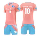 Custom Soccer Jersey for Kids/Youth/Men//Women Any Name Number Logo Pink