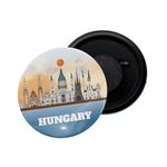 dhcrafts Fridge Magnet Blue Hungary Glossy Finish Design Pack of 1 (58mm)