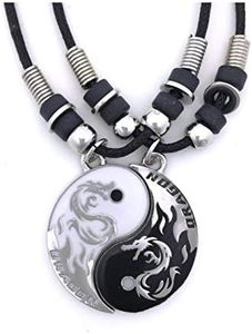 Tapp Collections Dragon Yin Yang 2 Pendant Necklaces Set