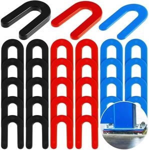 Innconee 60 Pcs Auto Lift Installation Leveling Shim Kit Plastic Shims 2 Post 4 Post Lift Shims for Surface Mount Automotive Car Repair, Black, Red, Blue