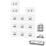 Jovware Shower Caddy Adhesive Strips, Shower Caddy Adhesive Replacement Stickers, Adhesive for Shower Shelves, Shower Shelf Adhesive Replacement for Soap Holder, Kitchen Rack, Bathroom, Wire 6 Pack