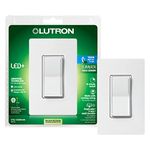 Lutron Sunnata Touch Dimmer Switch with Wallplate with LED+ Advanced Technology, for LED, Incandescent and Halogen, Single Location Only, STCL-153PW-WH, White