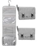 Relavel Hanging Toiletry Bag for Men Women for Traveling, 01B Gray, L, Hanging Toiletry Bag