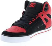 DC Mens Pure High-top Wc Skateboard, Skate Shoe, Fiery Red/White/Black, 9 US